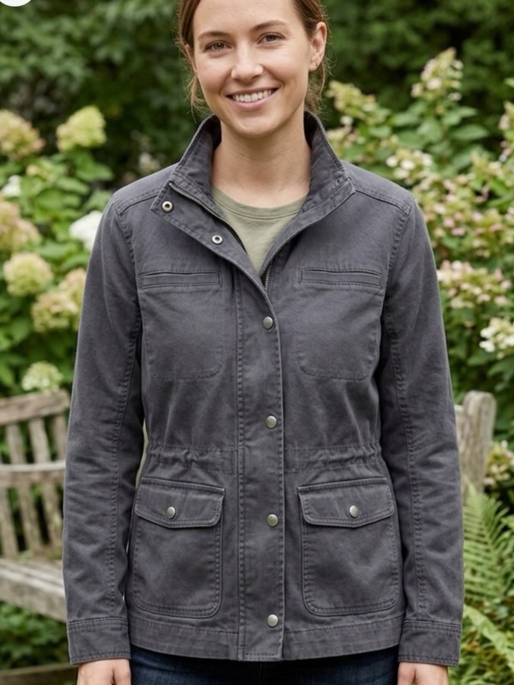 LL Bean Women’s BeanFlex Utility Jacket Charcoal Grey Size XL